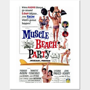 Vintage Movie - Muscle Beach Party Poster Posters and Art